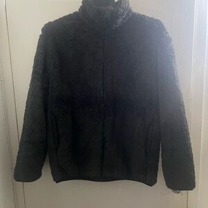 Express cozy charcoal gray teddy fleece Jacket
